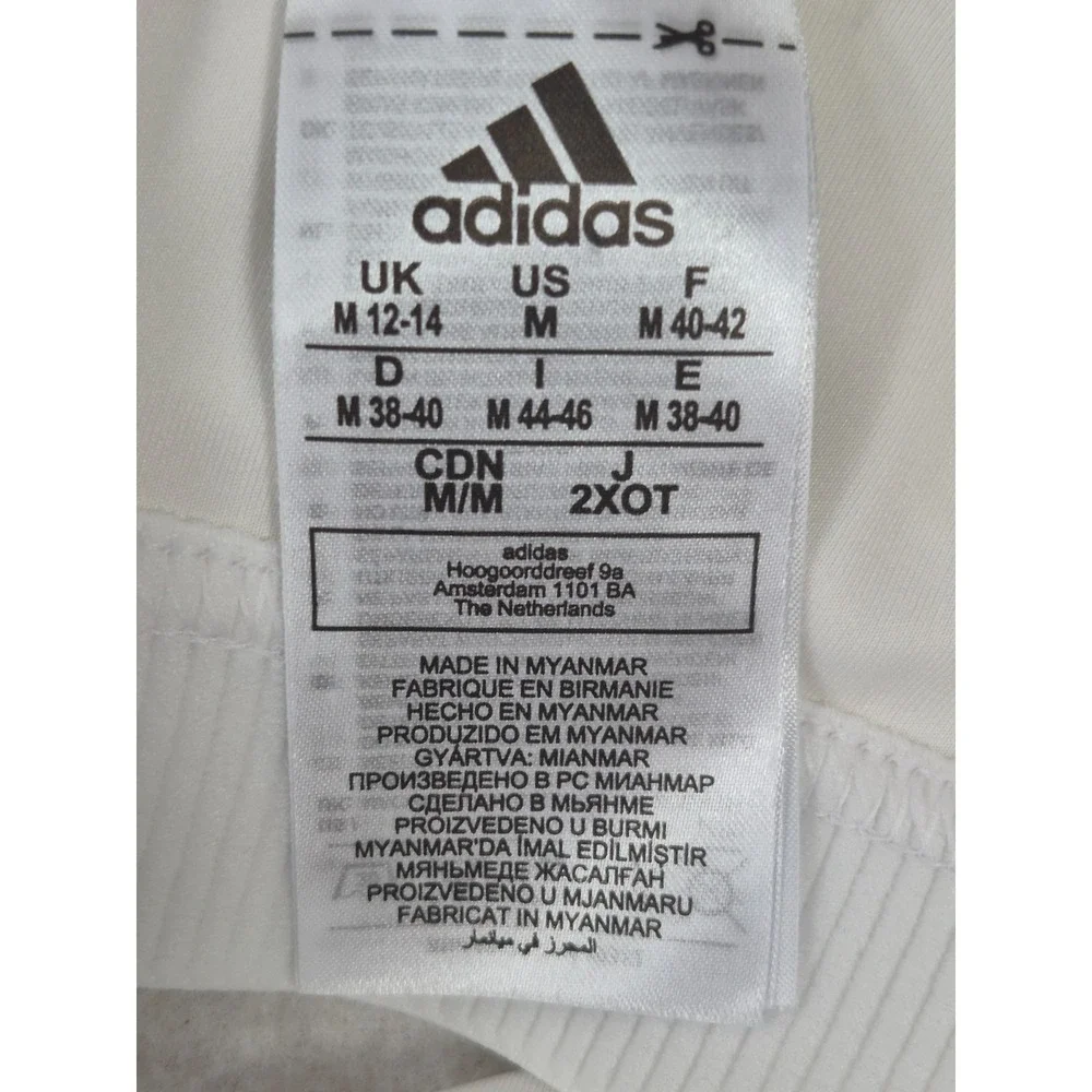 Adidas Sports Bra Women's Medium White Racerback Medium Support
